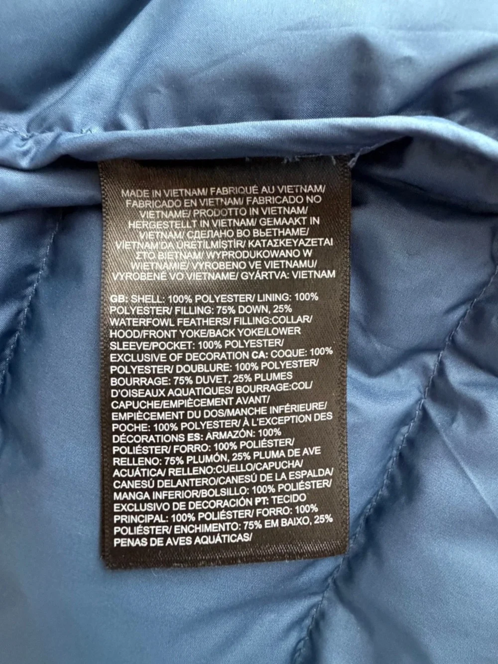 NWT The North Face Men’s Aconcagua 2 Hooded Down Puffer Jacket Shady Blue Size L